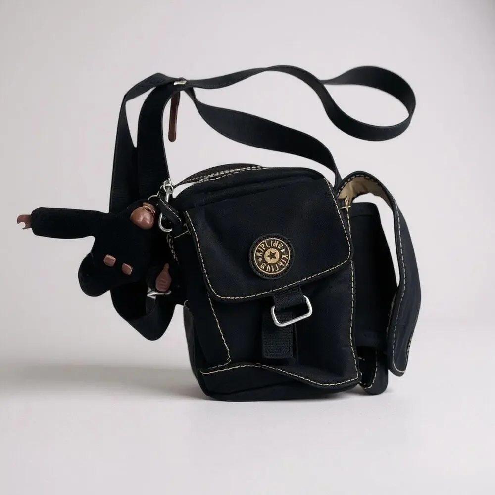 Kipling Women's Adjustable Strap Logo Crossbody Gorilla Charm Belt Bag One Size